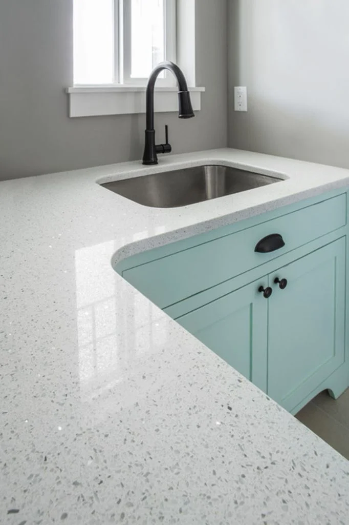 33 Sparkle White Quartz Countertops Design Ideas For The Pickiest Homeowners - Today's Homeowner