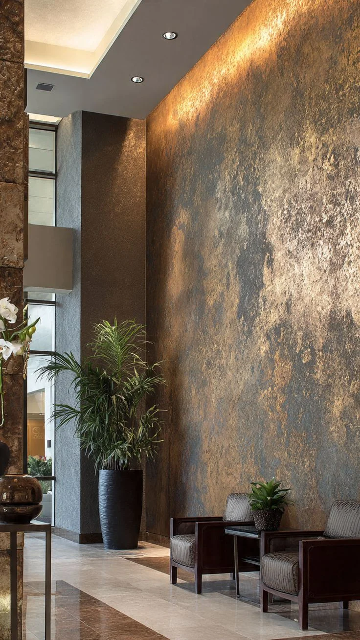 Metallic Textured Wall